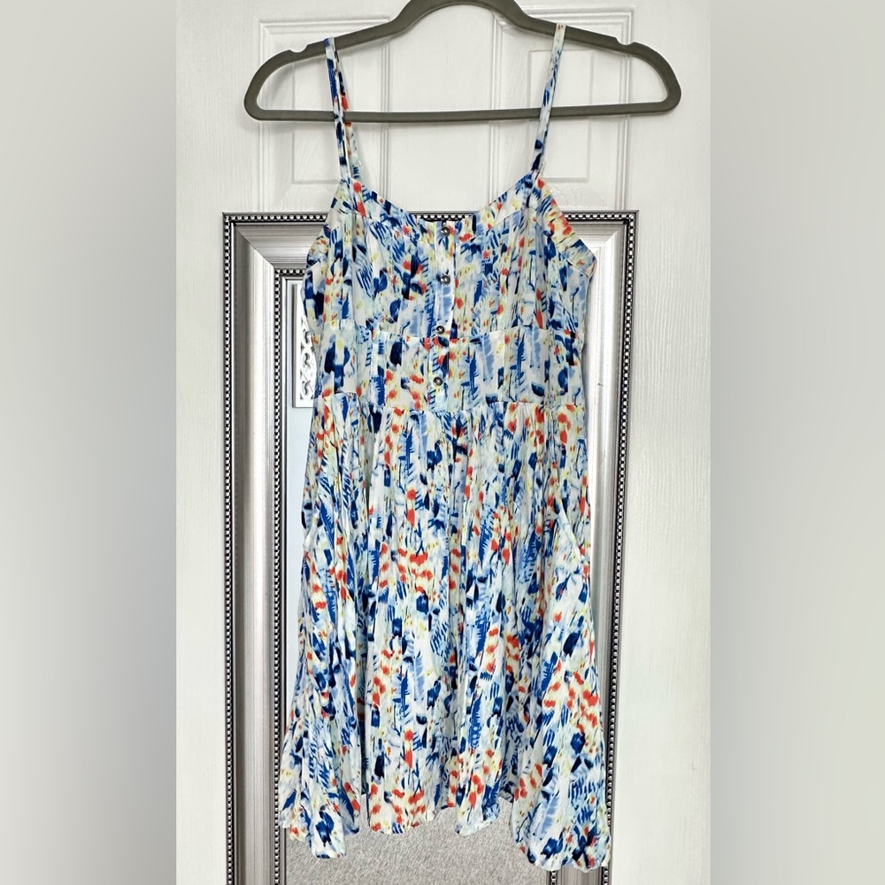 Express Multi-Color Sleeveless Dress with Pockets